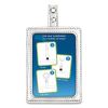 MyID Leather ID Badge Holder, Vertical/Horizontal, 2.5 x 4, Silver2