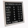 Message/Business Hours Sign, 15 x 20.5, Black/Red2