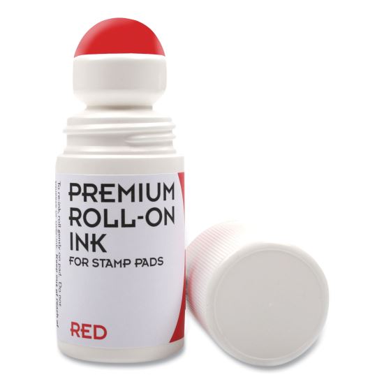 Premium Roll-On Ink, 2 oz, Red1