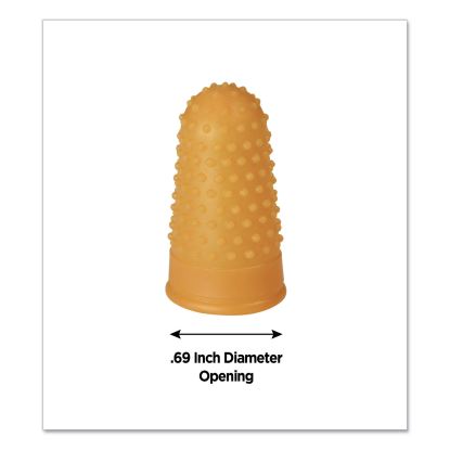 Fingertip Pads, Size 12, Large, Amber, 12/Pack1