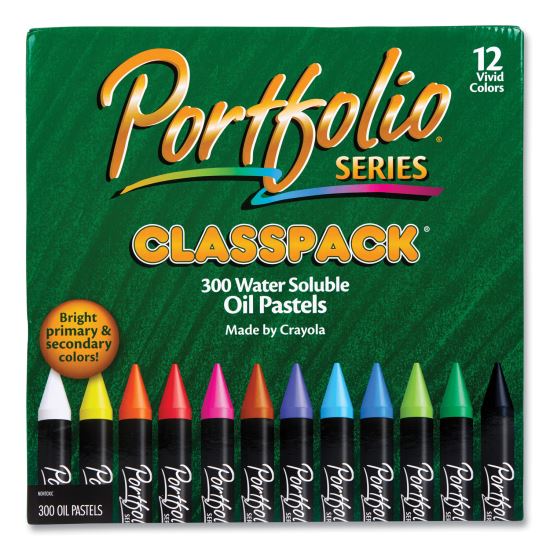 Portfolio Series Oil Pastels, 12 Assorted Colors, 300/Carton1
