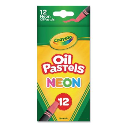 Neon Oil Pastels, 12 Assorted Colors, 12/Pack1