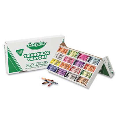 Classpack Triangular Crayons, 16 Colors, 256/Carton1