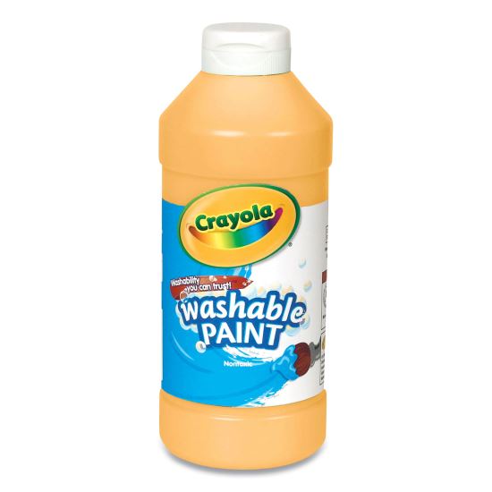 Washable Paint, Peach, 16 oz Bottle1