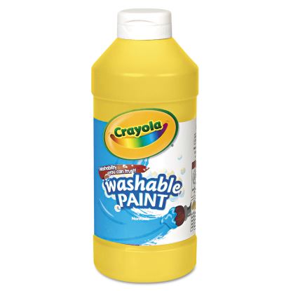Washable Paint, Yellow, 16 oz Bottle1