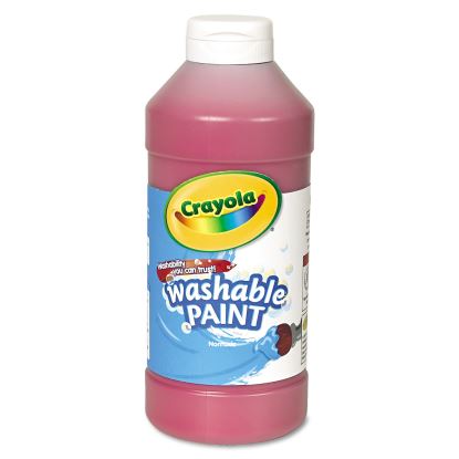 Washable Paint, Red, 16 oz Bottle1