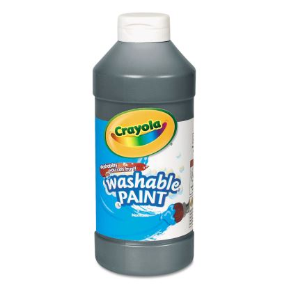 Washable Paint, Black, 16 oz Bottle1
