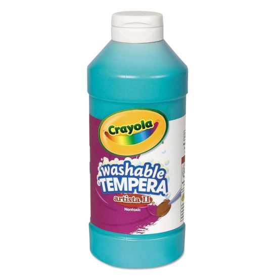 Artista II Washable Tempera Paint, Turquoise, 16 oz Bottle1