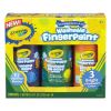 Washable Fingerpaint Pack, 3 Assorted Bright Colors, 8 oz Tube, 3/Pack1