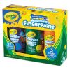 Washable Fingerpaint Pack, 3 Assorted Bright Colors, 8 oz Tube, 3/Pack2