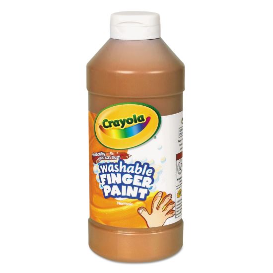 Washable Fingerpaint, Brown, 16 oz Bottle1