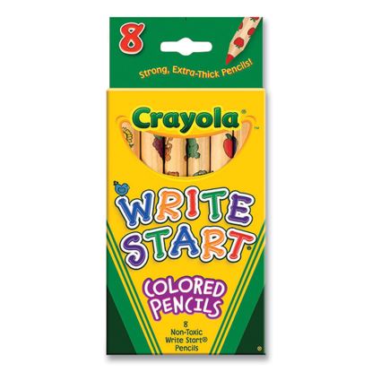 Write Start Colored Pencils, 5.33 mm, Assorted Lead/Barrel Colors, 8/Box1
