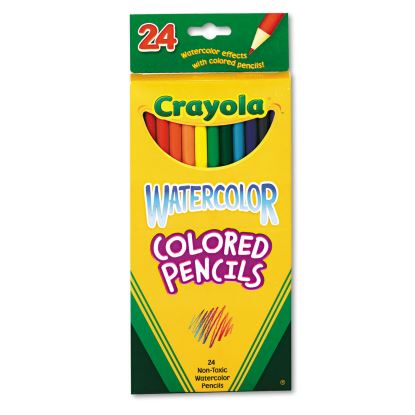 Watercolor Pencil Set, 3.3 mm, 2B (#1), Assorted Lead/Barrel Colors, 24/Pack1