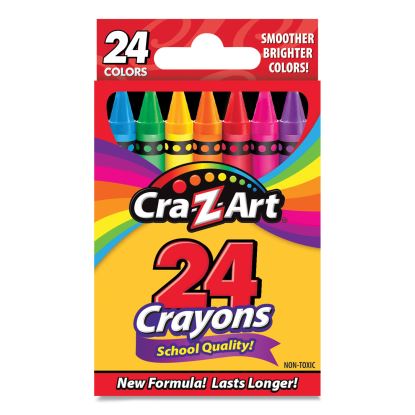 School Quality Crayon, Assorted Colors, 24/Box1