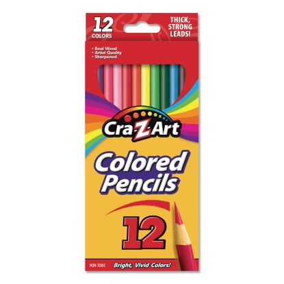 Colored Pencils, 12 Assorted Lead/Barrel Colors, 12/Set1