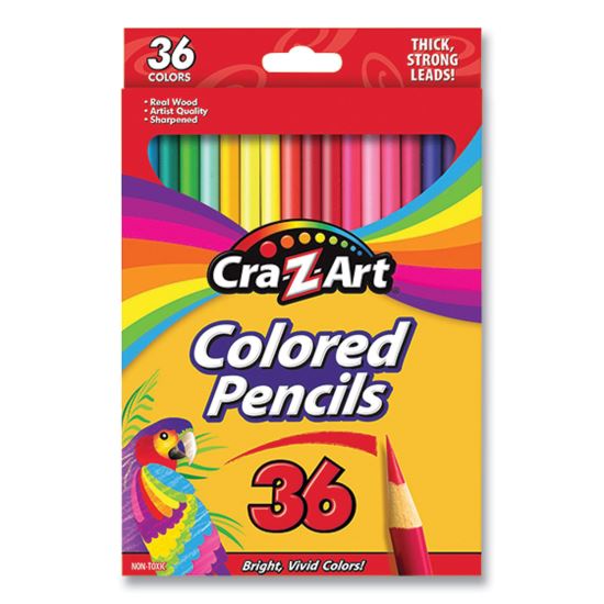 Colored Pencils, 36 Assorted Lead/Barrel Colors, 36/Box1