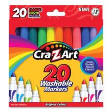 Washable Markers, Broad Bullet Tip, Assorted Classic/Neon/Pastel Colors, 20/Set1