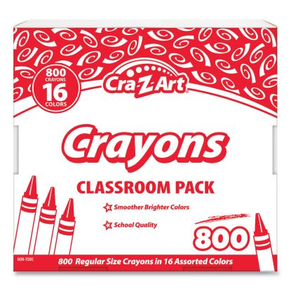 Crayons, 16 Assorted Colors, 800/Pack1