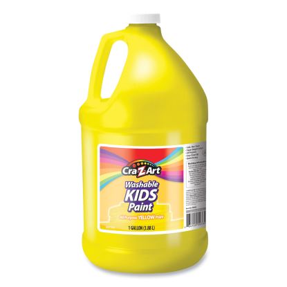 Washable Kids Paint, Yellow, 1 gal Bottle1