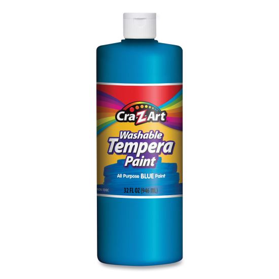 Washable Tempera Paint, Blue, 32 oz Bottle1