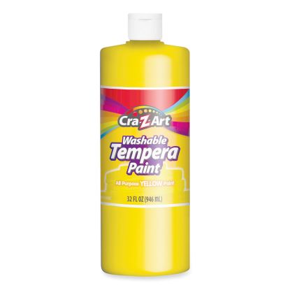 Washable Tempera Paint, Yellow, 32 oz Bottle1