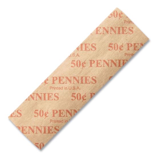 Flat Coin Wrappers, Pennies, $.50, 1000 Wrappers/Box1