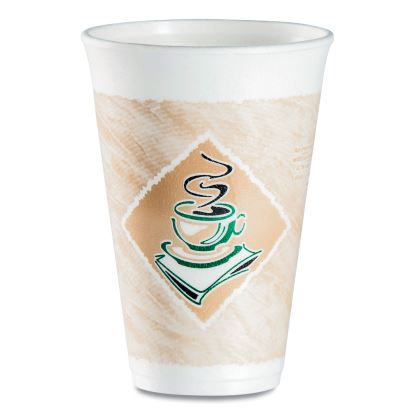 Cafe G Foam Hot/Cold Cups, 16 oz, Brown/Green/White, 1,000/Carton1