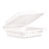 Hinged Lid Containers, Single Compartment, 9 x 8.8 x 3, White, 150/Carton1