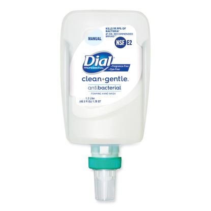 Clean+Gentle Antibacterial Foaming Hand Wash Refill for FIT Manual Dispenser, Fragrance Free, 1.2 L, 3/Carton1
