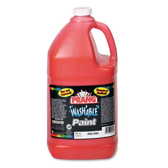 Washable Paint, Orange, 1 gal Bottle1