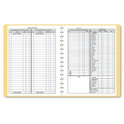 Simplified Monthly Bookkeeping Record, 4 Column Format, Tan Cover, 11 x 8.5 Sheets, 128 Sheets/Book1
