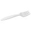 Mediumweight Polypropylene Cutlery, Fork, White, 1,000/Carton1
