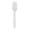 Mediumweight Polypropylene Cutlery, Fork, White, 1,000/Carton2