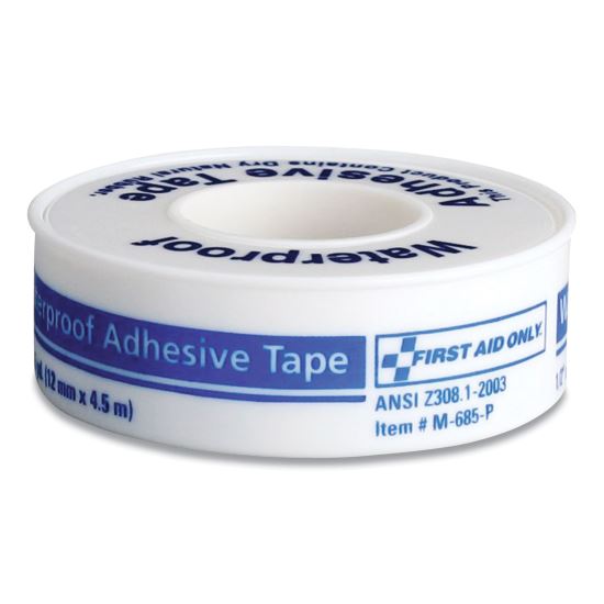 Waterproof-Adhesive Medical Tape with Dispenser, 1" Core, 1" x 15 ft, White1