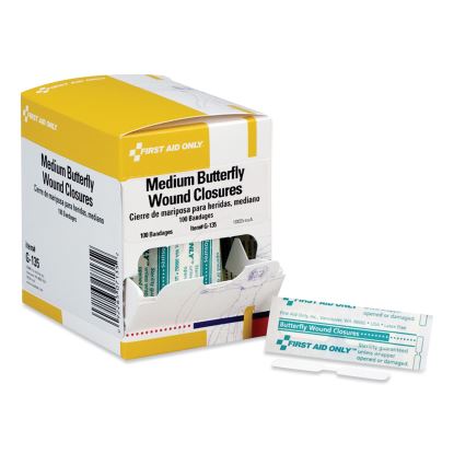 Butterfly Wound Closures, 0.38 x 1.75, 100/Box1