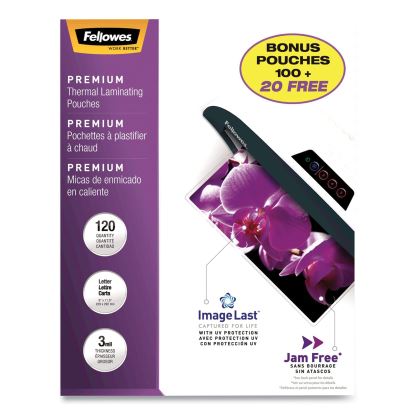 ImageLast Laminating Pouches with UV Protection, 3 mil, 9" x 11.5", Clear, 120/Pack1