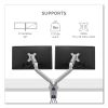 Platinum Series Dual Monitor Arm, For 27" Monitors, 360 deg Rotation, 45 deg Tilt, 180 deg Pan, Silver, Supports 20 lb2