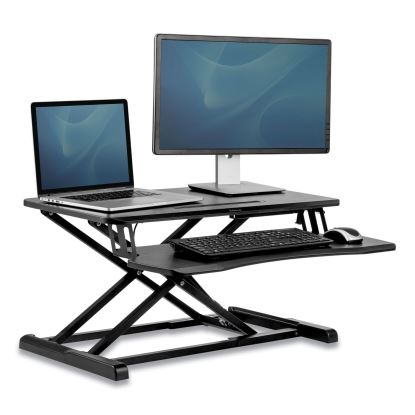 Corsivo Sit-Stand Workstation, 31.5" x 24.25" x 16", Black1