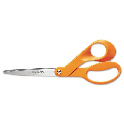Home and Office Scissors, 8" Long, 3.5" Cut Length, Orange Offset Handle1
