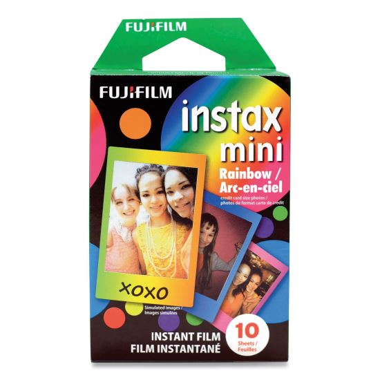 Instax Mini Rainbow Instant Film, 800 ASA, Color, 10 Sheets1