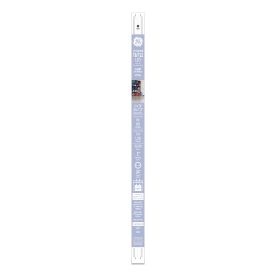 24" T8/T12, 20 W, T8 Tube, Cool White, 6/Carton1