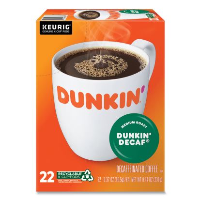 K-Cup Pods, Dunkin' Decaf, 22/Box1