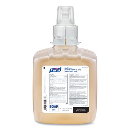 Healthy Soap 2.0% CHG Antimicrobial Foam for CS6 Dispensers, Fragrance-Free, 1,200 mL, 2/Carton1