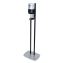 ES6 Hand Sanitizer Floor Stand with Dispenser, 1,200 mL, 13.5 x 5 x 28.5, Graphite/Silver1