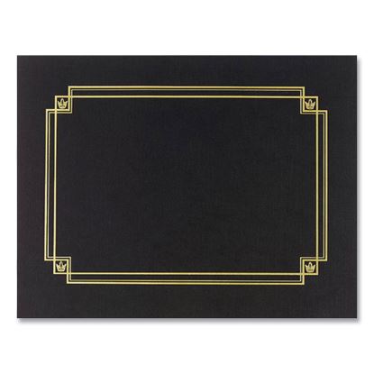 Premium Textured Certificate Holder, 12.65 x 9.75, Black, 3/Pack1