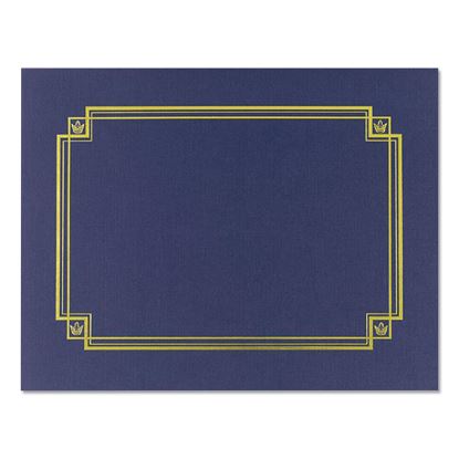 Premium Textured Certificate Holder, 12.65 x 9.75, Navy, 3/Pack1