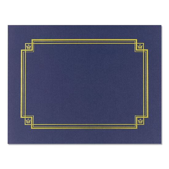 Premium Textured Certificate Holder, 12.65 x 9.75, Navy, 3/Pack1