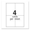 Printable Postcards, Inkjet, Laser, 110 lb, 5.5 x 4.25, Bright Yellow, 200 Cards, 4 Cards/Sheet, 50 Sheets/Pack2