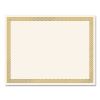 Foil Border Certificates, 8.5 x 11, Ivory/Gold with Gold Braided Border, 15/Pack2