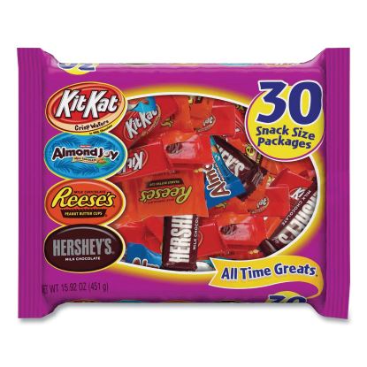 All Time Greats Milk Chocolate Variety Pack, 15.92 oz Bag, 30 Pieces/Bag, 2 Bags/Pack, Delivered in 1-4 Business Days1